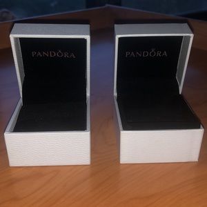 2 Empty Pandora Ring Boxes.